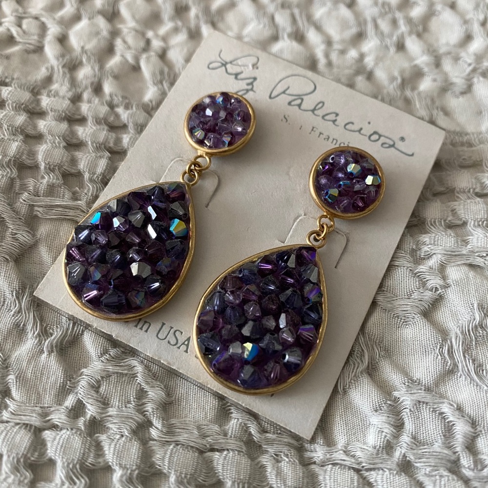 NWT Purple Stone Earrings